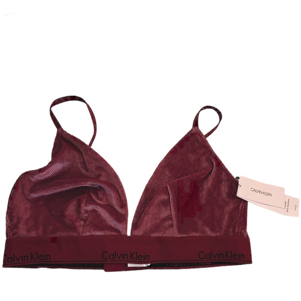 Calvin Klein Modern Velvet Unlined Triangle Bralette